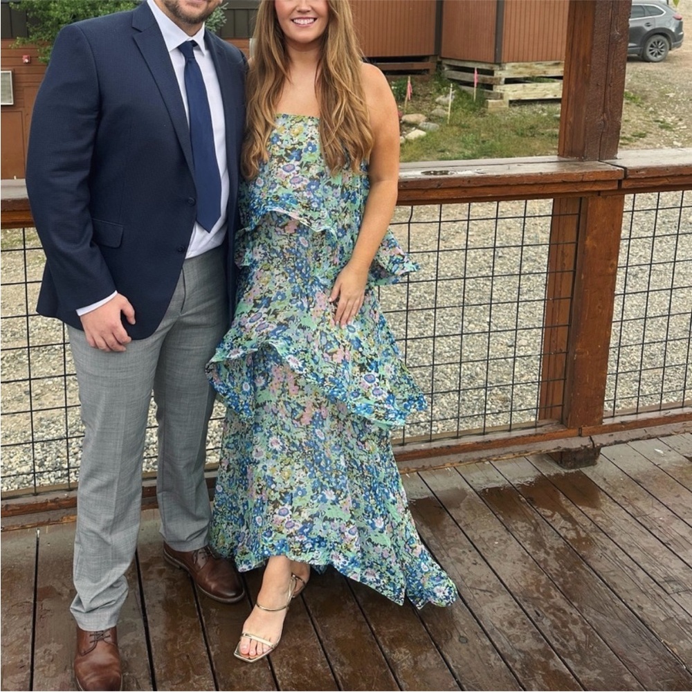 Elliatt Blue and Green Floral Maxi Dress - Picture 3 of 3